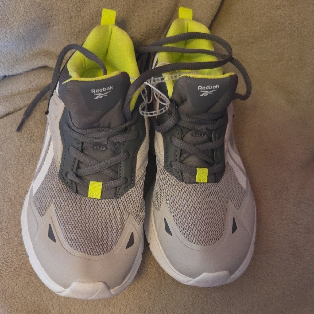Reebok Kids Sneakers in Gray and Neon Yellow